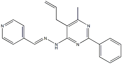 isonicotinaldehyde (5-allyl-6-methyl-2-phenyl-4-pyrimidinyl)hydrazone 구조식 이미지