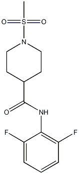 N-(2,6-difluorophenyl)-1-(methylsulfonyl)-4-piperidinecarboxamide Structure