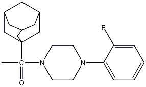 1-(1-adamantylacetyl)-4-(2-fluorophenyl)piperazine 구조식 이미지