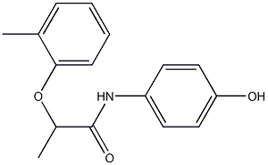 N-(4-hydroxyphenyl)-2-(2-methylphenoxy)propanamide 구조식 이미지