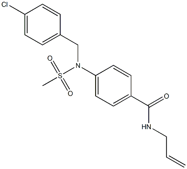 4-[[(4-chlorophenyl)methyl](methylsulfonyl)amino]-N-prop-2-enylbenzamide Structure