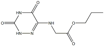 propyl [(3,5-dioxo-2,3,4,5-tetrahydro-1,2,4-triazin-6-yl)amino]acetate Structure