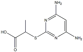 2-[(4,6-diaminopyrimidin-2-yl)sulfanyl]propanoic acid Structure