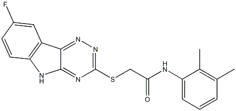 N-(2,3-dimethylphenyl)-2-[(8-fluoro-5H-[1,2,4]triazino[5,6-b]indol-3-yl)sulfanyl]acetamide Structure