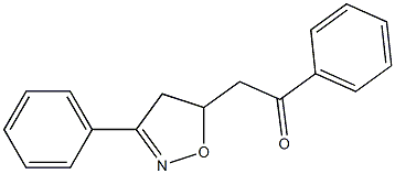 1-phenyl-2-(3-phenyl-4,5-dihydro-5-isoxazolyl)ethanone 구조식 이미지
