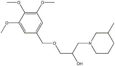 1-(3-methyl-1-piperidinyl)-3-[(3,4,5-trimethoxybenzyl)oxy]-2-propanol 구조식 이미지