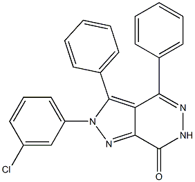 2-(3-chlorophenyl)-3,4-diphenyl-2,6-dihydro-7H-pyrazolo[3,4-d]pyridazin-7-one Structure