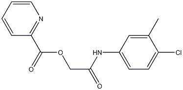 2-(4-chloro-3-methylanilino)-2-oxoethyl 2-pyridinecarboxylate Structure