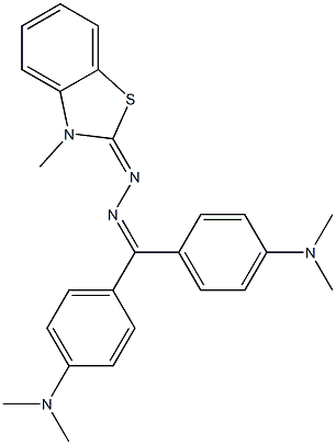 3-methyl-1,3-benzothiazol-2(3H)-one {bis[4-(dimethylamino)phenyl]methylene}hydrazone 구조식 이미지