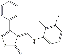 4-[(3-chloro-2-methylanilino)methylene]-3-phenyl-5(4H)-isoxazolone Structure
