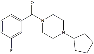 1-cyclopentyl-4-(3-fluorobenzoyl)piperazine Structure