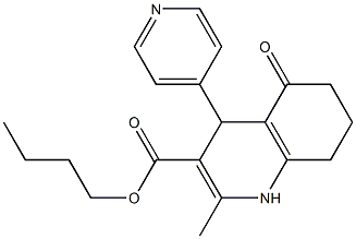 butyl 2-methyl-5-oxo-4-(4-pyridinyl)-1,4,5,6,7,8-hexahydro-3-quinolinecarboxylate Structure