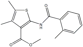 methyl 4,5-dimethyl-2-[(2-methylbenzoyl)amino]-3-thiophenecarboxylate Structure