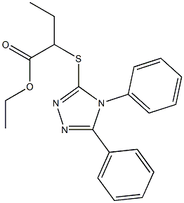 ethyl 2-[(4,5-diphenyl-4H-1,2,4-triazol-3-yl)sulfanyl]butanoate 구조식 이미지