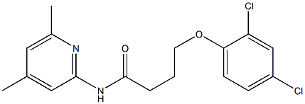 4-(2,4-dichlorophenoxy)-N-(4,6-dimethyl-2-pyridinyl)butanamide 구조식 이미지