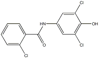 2-chloro-N-(3,5-dichloro-4-hydroxyphenyl)benzamide 구조식 이미지