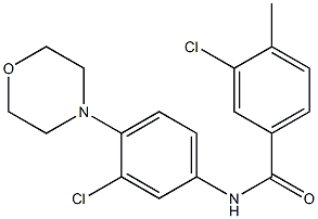 3-chloro-N-[3-chloro-4-(4-morpholinyl)phenyl]-4-methylbenzamide Structure