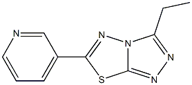 3-ethyl-6-(3-pyridinyl)[1,2,4]triazolo[3,4-b][1,3,4]thiadiazole 구조식 이미지