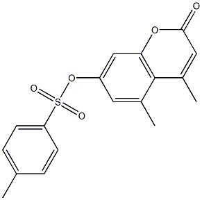 4,5-dimethyl-2-oxo-2H-chromen-7-yl 4-methylbenzenesulfonate 구조식 이미지