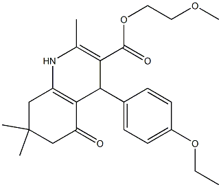 2-methoxyethyl 4-(4-ethoxyphenyl)-2,7,7-trimethyl-5-oxo-1,4,5,6,7,8-hexahydro-3-quinolinecarboxylate 구조식 이미지