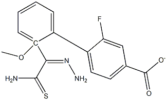 4-[2-(aminocarbothioyl)carbohydrazonoyl]-2-methoxyphenyl 3-fluorobenzoate 구조식 이미지