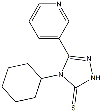 4-cyclohexyl-5-(3-pyridinyl)-2,4-dihydro-3H-1,2,4-triazole-3-thione 구조식 이미지