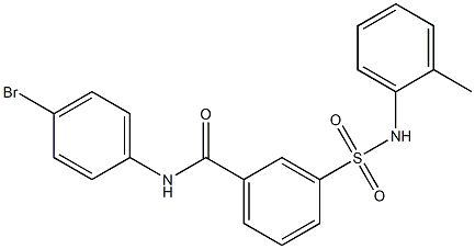 N-(4-bromophenyl)-3-(2-toluidinosulfonyl)benzamide 구조식 이미지