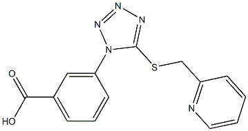 3-{5-[(2-pyridinylmethyl)sulfanyl]-1H-tetraazol-1-yl}benzoic acid 구조식 이미지