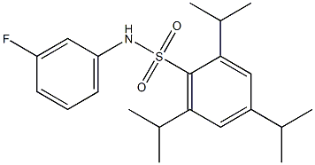 N-(3-fluorophenyl)-2,4,6-triisopropylbenzenesulfonamide 구조식 이미지