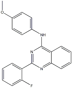 N-[2-(2-fluorophenyl)-4-quinazolinyl]-N-(4-methoxyphenyl)amine Structure