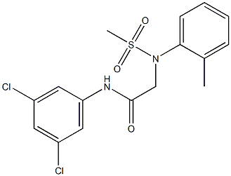 N-(3,5-dichlorophenyl)-2-[2-methyl(methylsulfonyl)anilino]acetamide 구조식 이미지