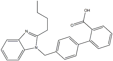 4'-[(2-butyl-1H-benzimidazol-1-yl)methyl][1,1'-biphenyl]-2-carboxylic acid 구조식 이미지