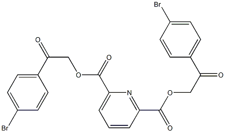 bis[2-(4-bromophenyl)-2-oxoethyl] 2,6-pyridinedicarboxylate 구조식 이미지