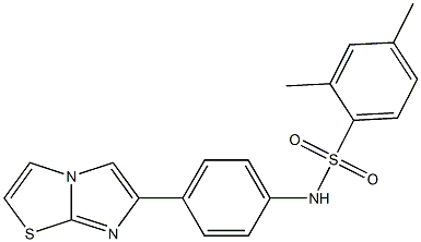 N-(4-imidazo[2,1-b][1,3]thiazol-6-ylphenyl)-2,4-dimethylbenzenesulfonamide Structure