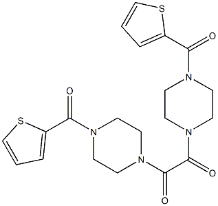 1-{oxo[4-(2-thienylcarbonyl)-1-piperazinyl]acetyl}-4-(2-thienylcarbonyl)piperazine 구조식 이미지