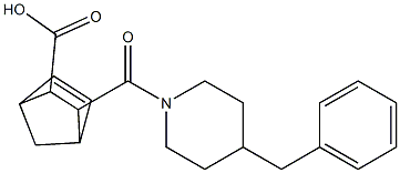 3-[(4-benzyl-1-piperidinyl)carbonyl]bicyclo[2.2.1]hept-5-ene-2-carboxylic acid 구조식 이미지
