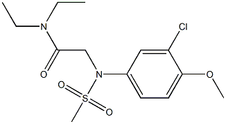 2-[3-chloro-4-methoxy(methylsulfonyl)anilino]-N,N-diethylacetamide Structure