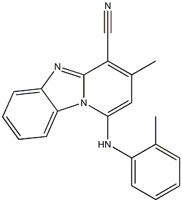 3-methyl-1-(2-toluidino)pyrido[1,2-a]benzimidazole-4-carbonitrile 구조식 이미지