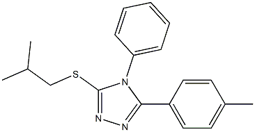 isobutyl 5-(4-methylphenyl)-4-phenyl-4H-1,2,4-triazol-3-yl sulfide Structure