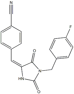 4-{[1-(4-fluorobenzyl)-2,5-dioxo-4-imidazolidinylidene]methyl}benzonitrile 구조식 이미지