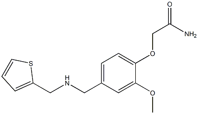 2-(2-methoxy-4-{[(2-thienylmethyl)amino]methyl}phenoxy)acetamide 구조식 이미지