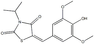 5-(4-hydroxy-3,5-dimethoxybenzylidene)-3-isopropyl-1,3-thiazolidine-2,4-dione 구조식 이미지