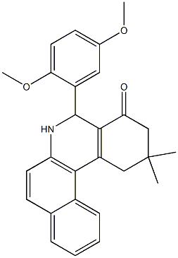 5-(2,5-dimethoxyphenyl)-2,2-dimethyl-2,3,5,6-tetrahydrobenzo[a]phenanthridin-4(1H)-one Structure