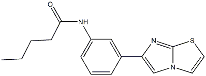 N-(3-imidazo[2,1-b][1,3]thiazol-6-ylphenyl)pentanamide 구조식 이미지