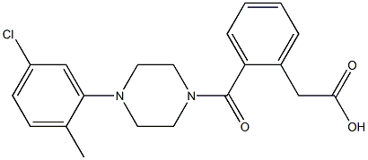 (2-{[4-(5-chloro-2-methylphenyl)-1-piperazinyl]carbonyl}phenyl)acetic acid 구조식 이미지