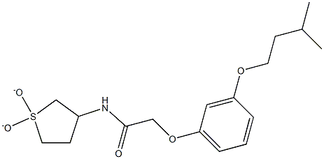 N-(1,1-dioxidotetrahydro-3-thienyl)-2-[3-(isopentyloxy)phenoxy]acetamide 구조식 이미지