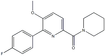 2-(4-fluorophenyl)-3-methoxy-6-(1-piperidinylcarbonyl)pyridine 구조식 이미지