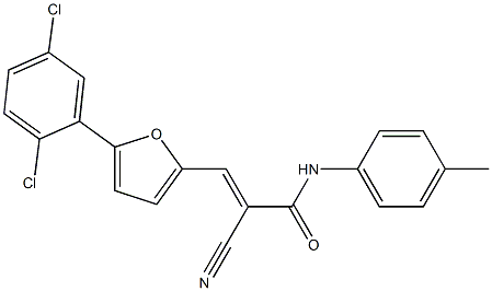 2-cyano-3-[5-(2,5-dichlorophenyl)-2-furyl]-N-(4-methylphenyl)acrylamide 구조식 이미지