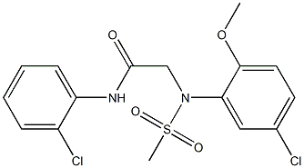 2-[5-chloro-2-methoxy(methylsulfonyl)anilino]-N-(2-chlorophenyl)acetamide Structure
