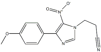 3-[5-nitro-4-(4-methoxyphenyl)-1H-imidazol-1-yl]propanenitrile Structure